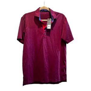 NEW GREYSON Mens S SMALL POLO SHIRT River Wild Bittersweet RED BLUE Grayson
